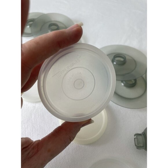 Tupperware Parfait Cups Smoky Grey Cups Bases Lids 754 296 Dessert Seals 6 - Picture 6 of 8